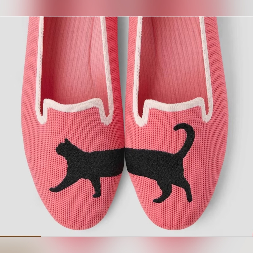 Pink Cat Knit Loafers - Picture 3 of 12